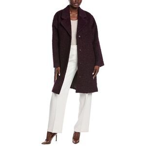 Eileen Fisher Womens Notch Collar Alpaca & Wool-Blend Coat